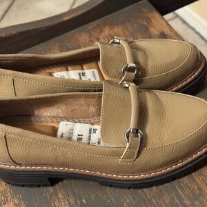 Me Too Taupe Patent Loafers